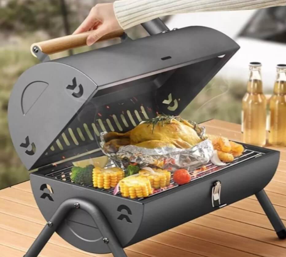 Barril asador portatil 2 en 1