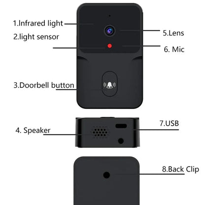 Timbre Inteligente Inalambrico con camara wifi